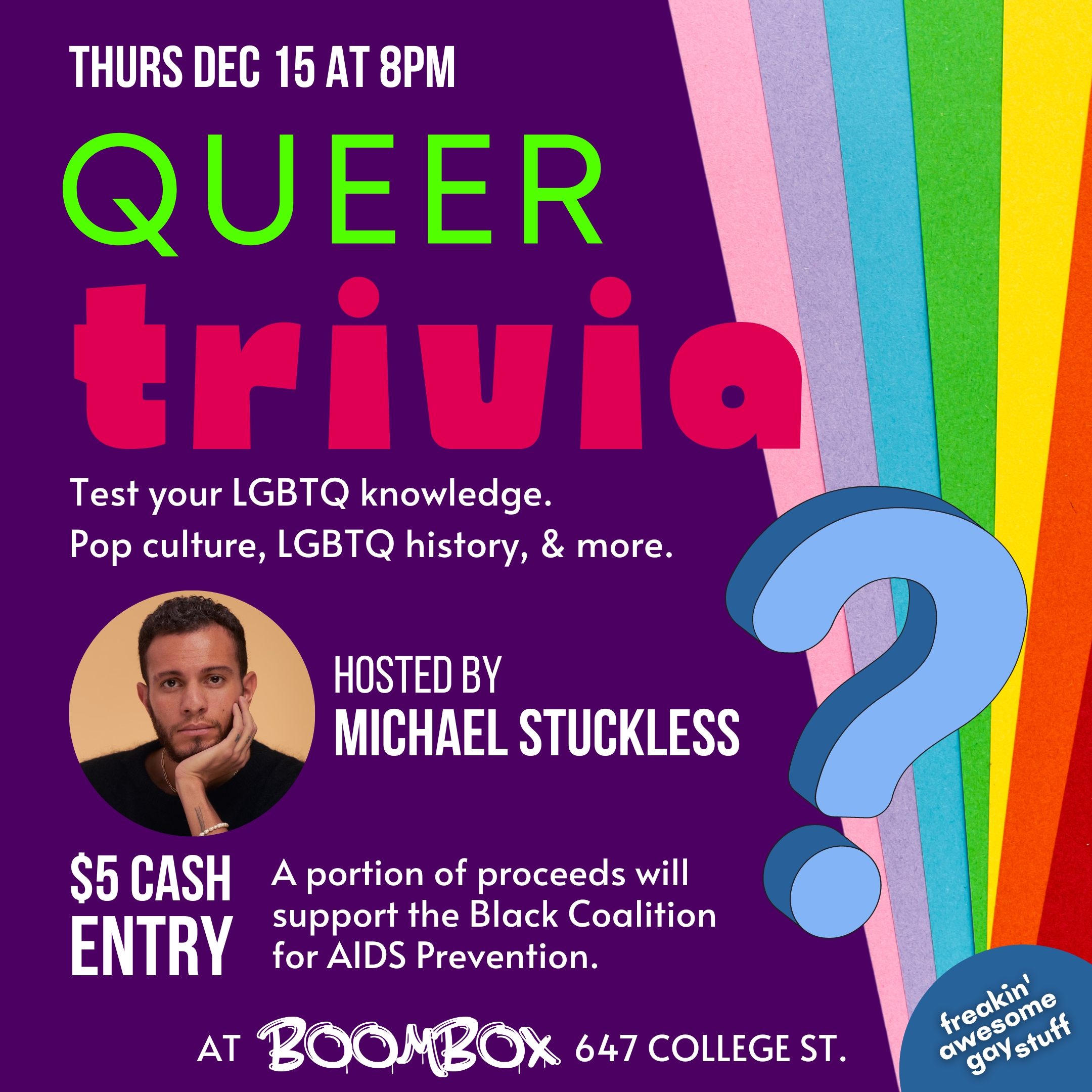 Queer Trivia Toronto Events Promotion At Boombox Toronto Toronto On Culture And Heritage