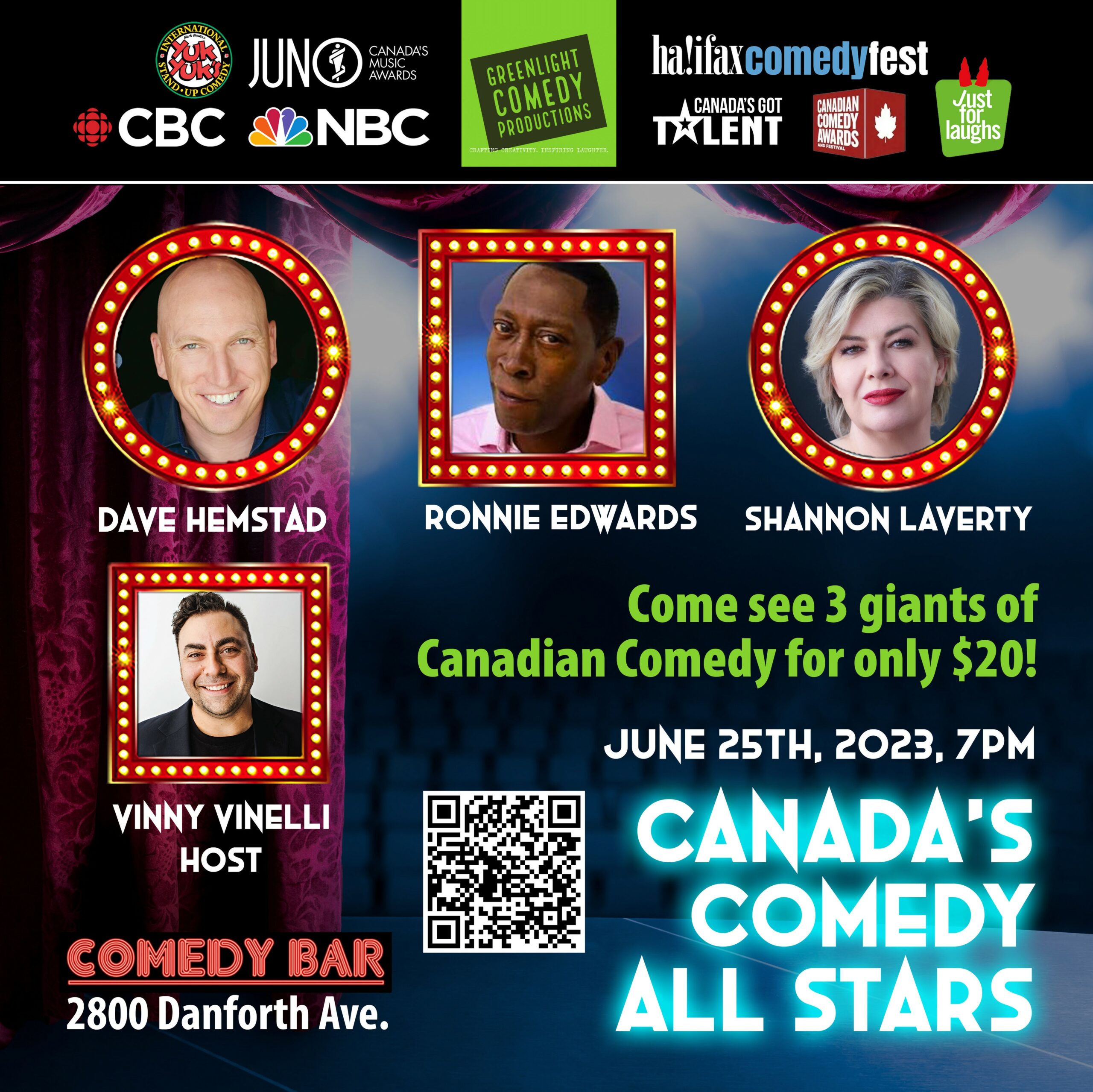 Canada's Comedy All Stars Jun 25, 2023, Greenlight Comedy Productions